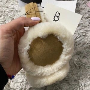 UGG Tan and Cream Fluffy Earmuffs